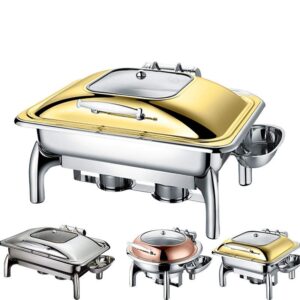 4 Qt. Round Gold Accent Chafing Dish