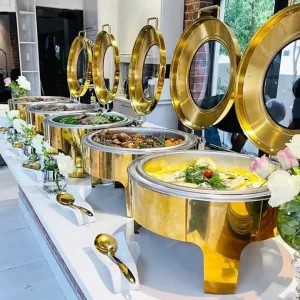 Gold Round Chafing Dish (8 Quart)