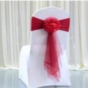 Red Flower Chair Sashes