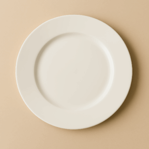 Classic white porcelain plate 10.5″