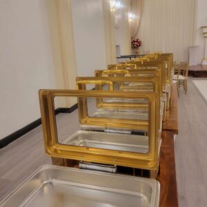 Gold Rectangular Chafing Dish – 10 Quart